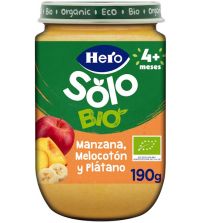 Solo Bio Potito Manzana Melocotón y Plátano | 190 gr