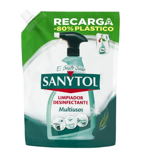Sanytol - Limpiador Desinfectante Multiusos, Perfume Manzana - Pack de 4 x  750 Ml = 3L : : Salud y cuidado personal
