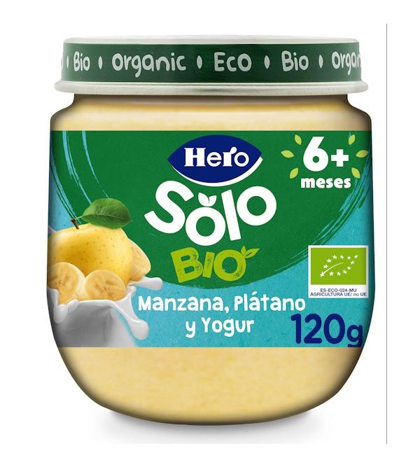 Solo Bio Manzana Plátano y Yogurt | 120 gr