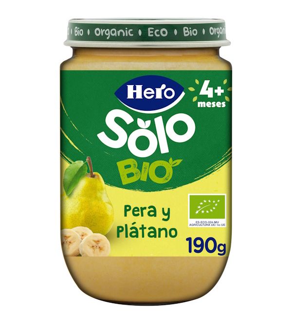 Solo Bio Potito de Pera y Plátano | 120 gr
