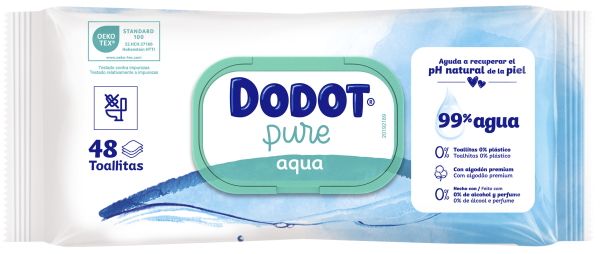 Dodot Toallitas Aqua Plastic Free 3x48 uds, Atida