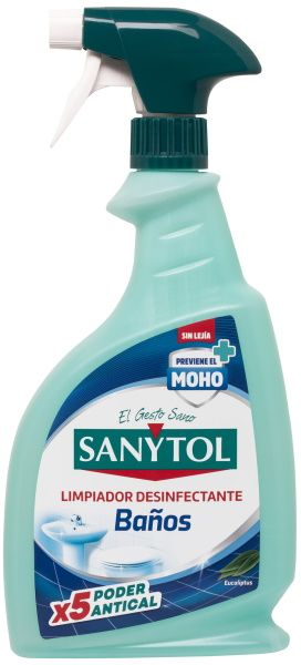 Comprar Limpiador desinfección SANYTOL de baños 0,75 LT spray Online -  Bricovel